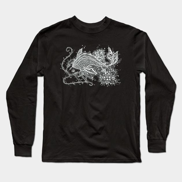 Zen Koi Fish Tattoo Long Sleeve T-Shirt by ZeichenbloQ